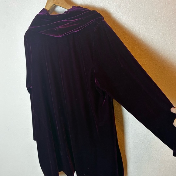 Soft Surroundings Velvet Asymmetrical Hem Cowl Neck Tunic Women's 1X - Picture 5 of 7